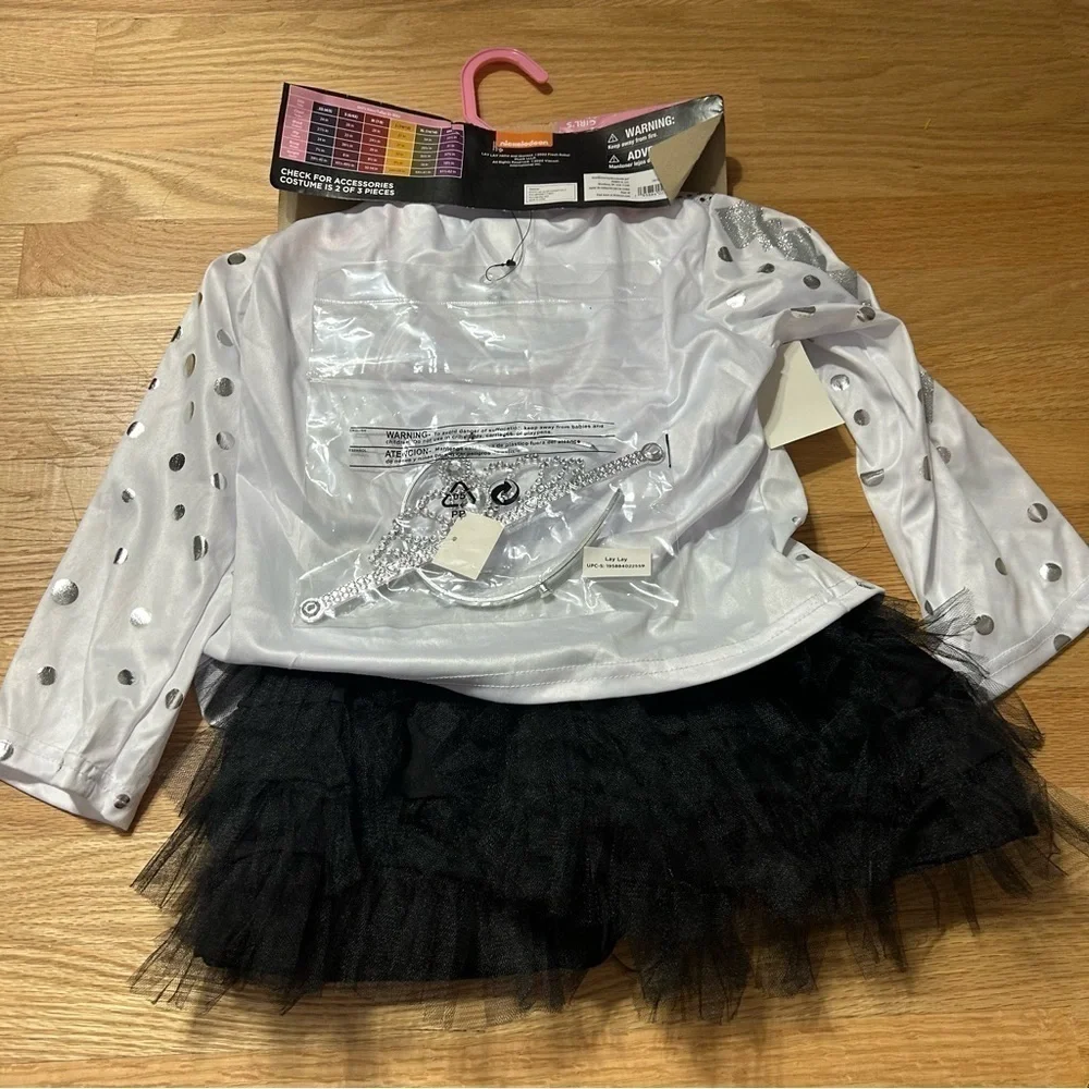 That Girl Lay Lay Costume Nickelodeon NEW Small Dress Jacket Black Silver Kids